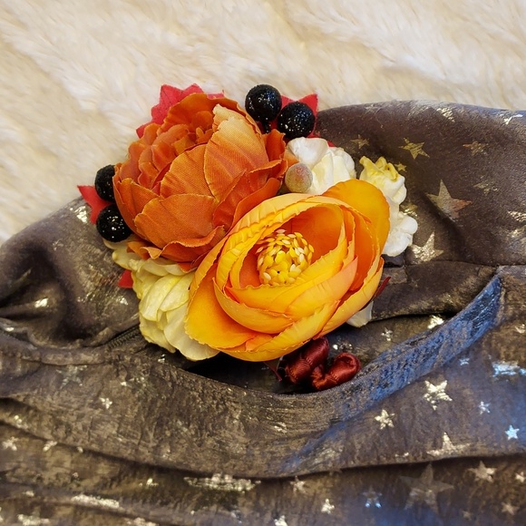 ModCloth Grey Velvet Metallic Silver Stars High Neck A-Line Dress Size M - Picture 5 of 10